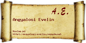 Angyalosi Evelin névjegykártya